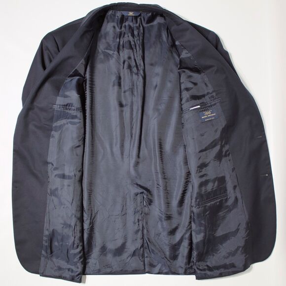 Brooks Brothers 346 Classic Navy Blue Blazer Gold Buttons 100% Wool Men Size 48L - Picture 9 of 15